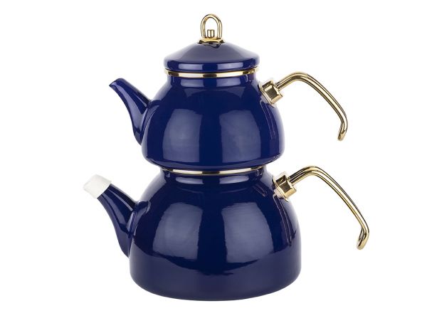 Tantitoni | Laciver-Gold Emaye Çaydanlık Takımı 1200-2300 ml