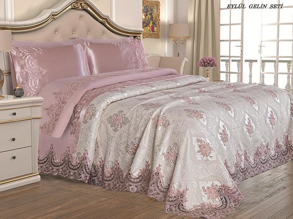 Ensemble de mariée de septembre lacé en poudre française