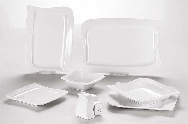 Schäfer 28 Parça Porselen Yemek Takımı S-Form Sade | Beyaz | 6 Kişilik | 30735