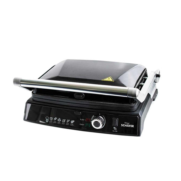 Schäfer Izgara ve Tost Makinesi | Mat Siyah | 2000 W | 74243