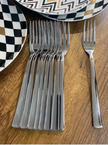 Bayev | Özge 12 Adet Gümüş Paslanmaz Çelik Yemek Çatalı