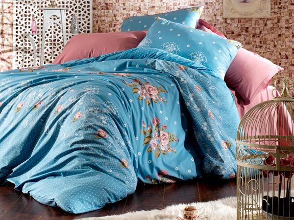 Sedef Çift Kişilik Nevresim Takımı Mavi