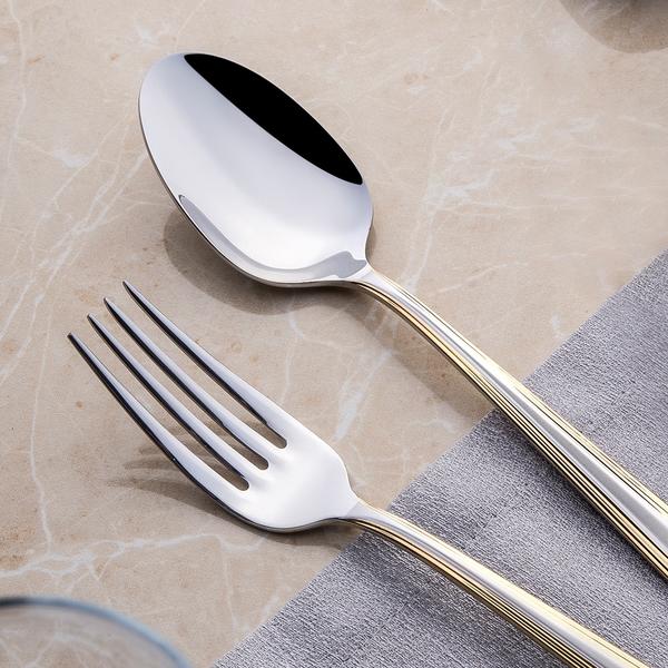 Katre Altın Saten 30 Parça Çatal Kaşık Takımı