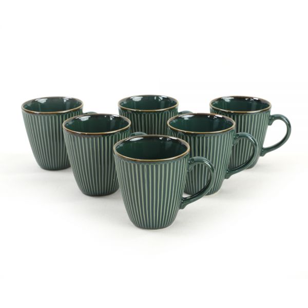 Tasse Émeraude Myra 10 Cm 6 Pièces | céramique