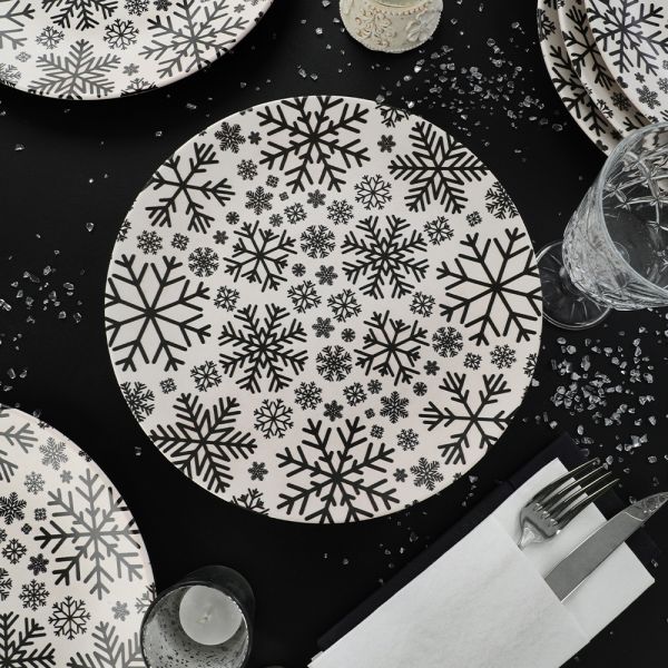 Kar Taneleri Servis Tabağı 26 Cm 6 Adet - 17969 | Keramika