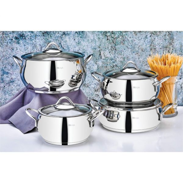 Öz Life | Anka 8 Parça Sade Tencere Seti