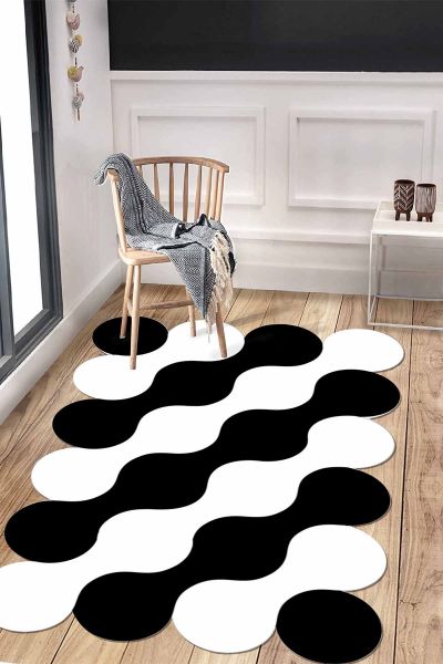 Birkilim Lazer Kesim Yıkanabilir İpeksi Kaymaz Taban Dekoratif Halı | MLN-IP-HT-885