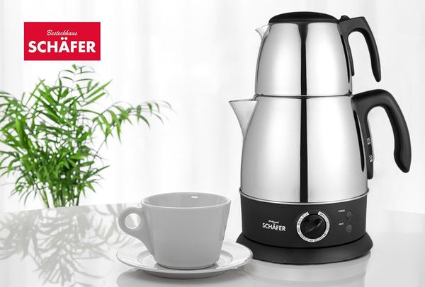 Schäfer 2,5 lt Elektrikli Çay Makinesi Semaver | Paslanmaz Çelik