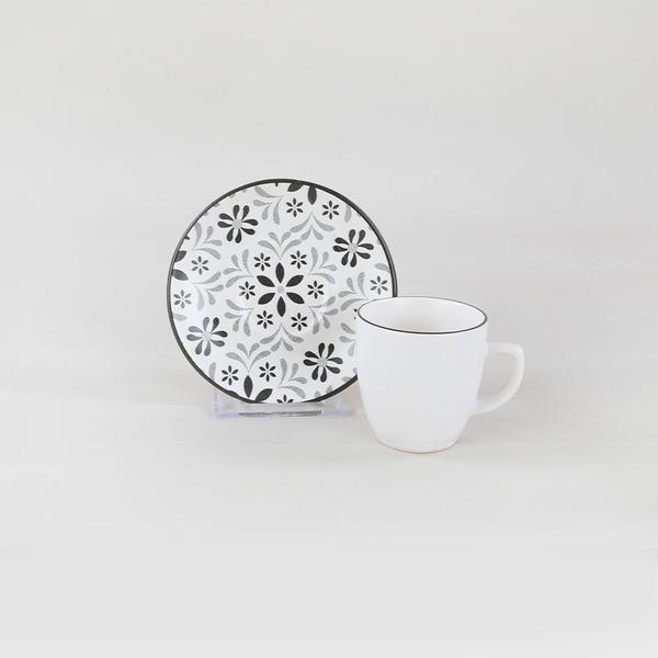 Tuli Gray Coffee Set 12 Pieces for 6 People - 19303 | Keramika