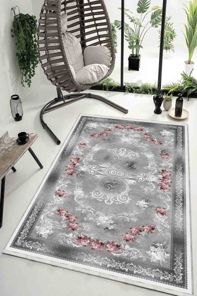 Birkilim Yıkanabilir Dekoratif Halı İpeksi Kaymaz Taban | MLN-IP-HK-060