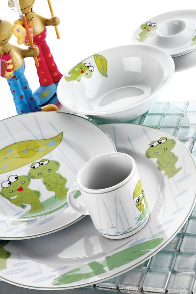 Kütahya Porselen Kurbağacık Mama Takımı