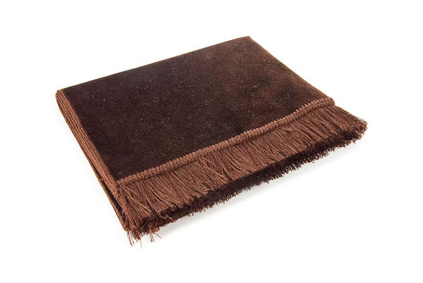 Luxury Untidy Velvet Velvet Prayer Rug Brown
