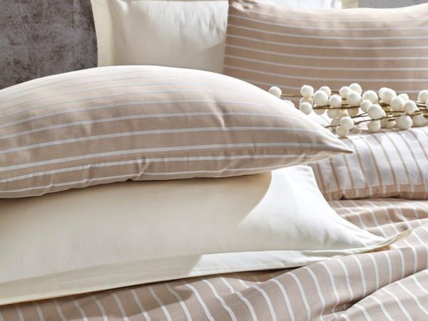 Cottonbox Bambu Saten Çift Kişilik Nevresim Takımı Vizon