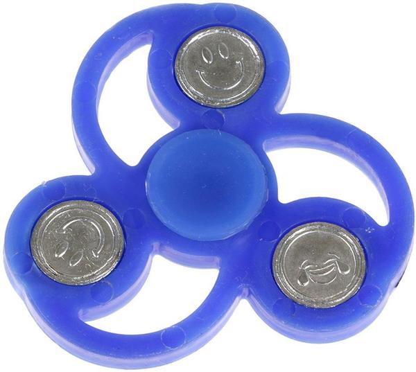 Smiley Ninja Mavi Metal Ağırlıklı Stres Çarkı 70 mm