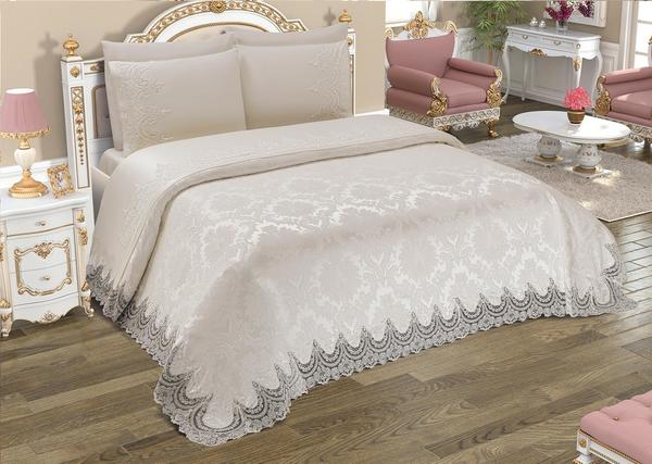 طقم بيكيه المهر ذو الأربطة الفرنسية الملكة كريم