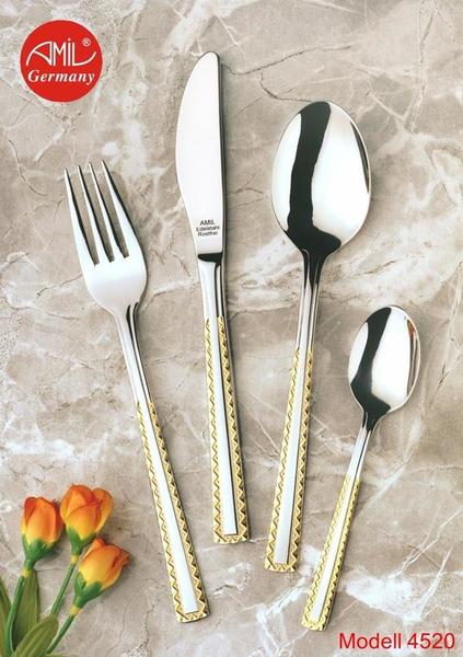 Amil 30 Parça Çatal Kaşık Bıçak Seti 6 Kişilik | Paslanmaz Çelik | 4520Gold