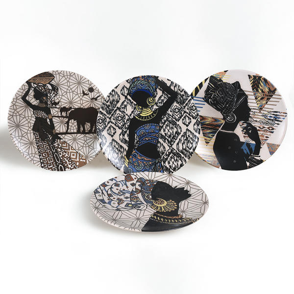 Afrikalı Kadınlar Ege Pasta Tabağı 21 Cm 4 Adet - 18106-07-11-14 | Keramika