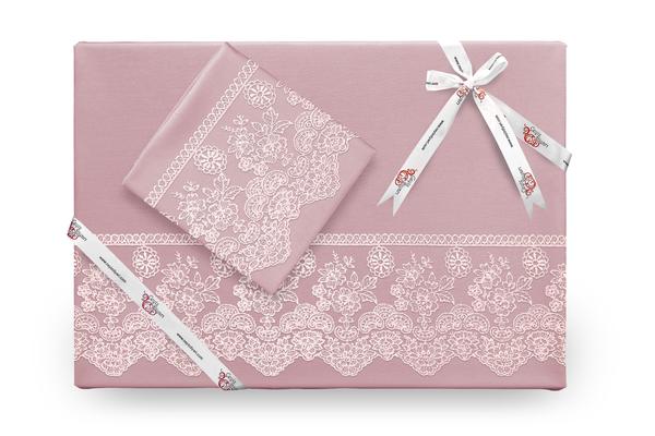 Ensemble de housse de couette lacée Gırıltı French Powder