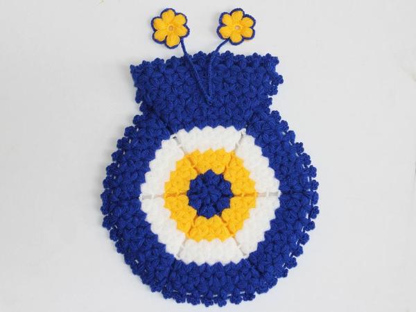 Floral Evil Eye Perlenfaser