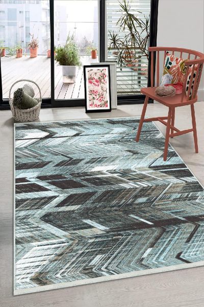 Birkilim Yıkanabilir Dekoratif Halı İpeksi Kaymaz Taban | MLN-IP-HS-364