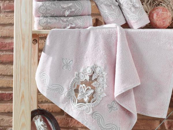 French Laced Butterfly Dowry Bamboo Towel Powder | Ruching