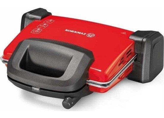 Korkmaz Kompakto Granit Midi Tost Makinası | Kırmızı | A312-06