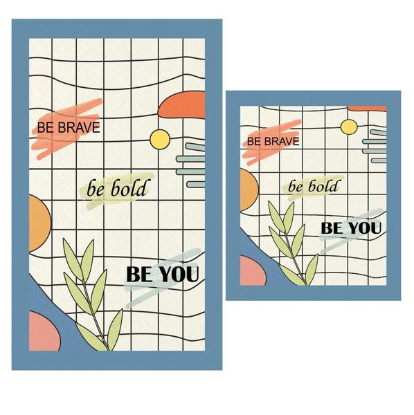 Bayev 2’Li Tasarım Motto Serisi Banyo Paspası Klozet Takımı - Kendin Ol 2195