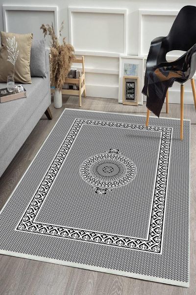 Birkilim Yıkanabilir Dekoratif Halı İpeksi Kaymaz Taban | MLN-IP-HS-563