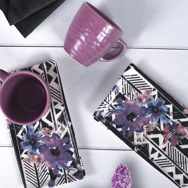 Ensemble de présentation à café lilas pour 2 personnes - 18231 | Keramika