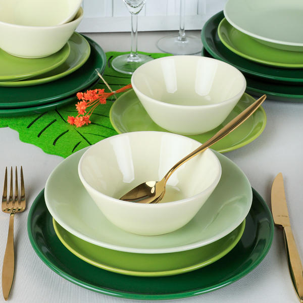 Hitit Degrade Green Service à dîner 24 pièces pour 6 personnes | Keramika