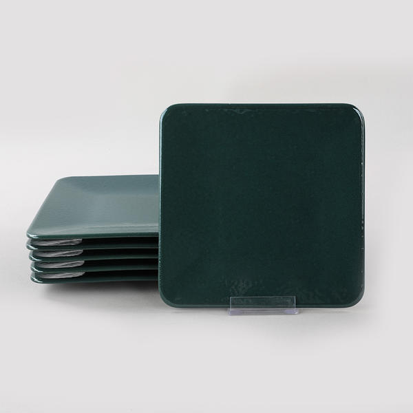 Assiette à Gâteau Siera Vert Lustre 20 Cm 6 Pièces | Keramika