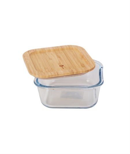 اكار | حاوية تخزين صغيرة مربعة مع غطاء من الخيزران