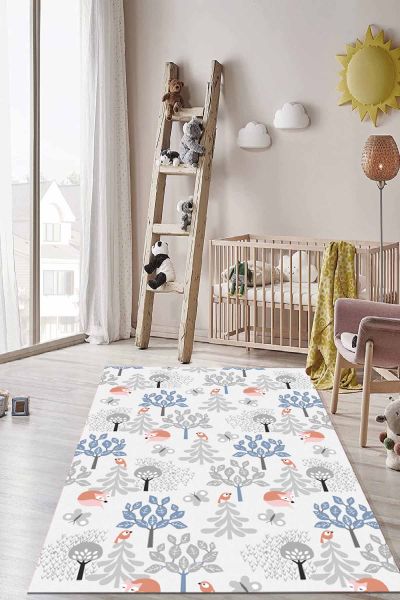 Birkilim Yıkanabilir İpeksi Kaymaz Taban Çocuk Odası Halısı | MLN-IP-HT-271