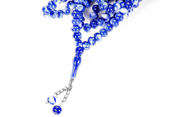 500 Prayer Beads - Navy Blue-White (Piece)