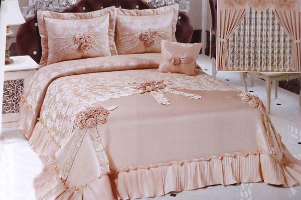 Estima Misra Tüll Lüks Yatak Odası Takımı Krem