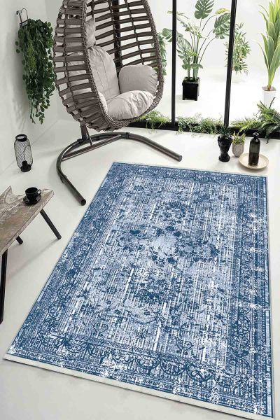 Birkilim Yıkanabilir Dekoratif Halı İpeksi Kaymaz Taban | MLN-IP-HK-013