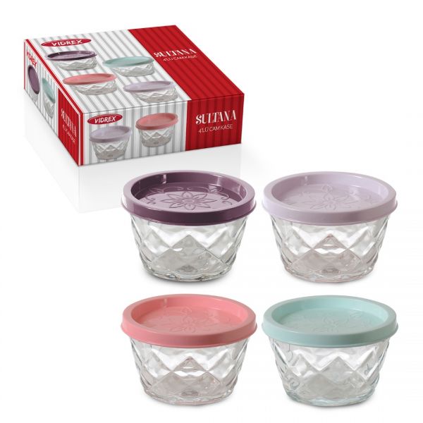 İpek Züccaciye | Sultana 4'lü Cam Kase | SLTB-10