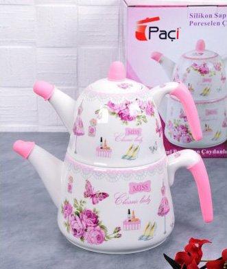 Paci Classy Porselen Çaydanlık 2.7 Litre Pembe