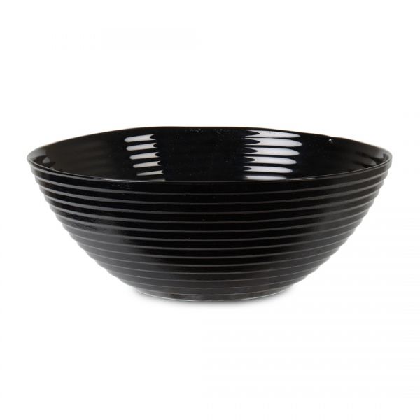 İpek | 3'lü Opal Spiral Design Siyah Salata Kasesi 23 Cm| BKOSBS9OPAL/3BP