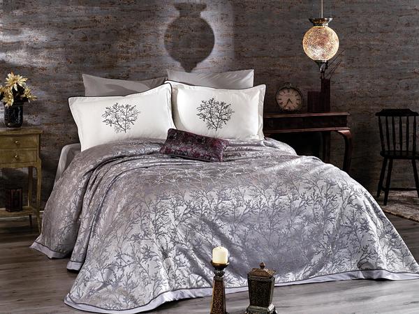 Doğa Çift Kişilik Pike Takımı Gri