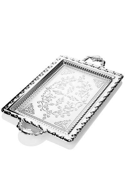 Plateau Rectangulaire Plaqué Argent Lux Anti-Ternissure