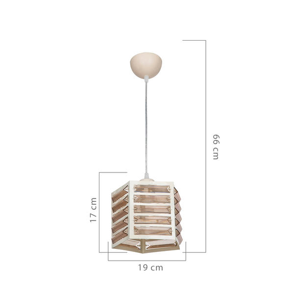 Kuzey Tekli Beşgen Krem Sarkıt