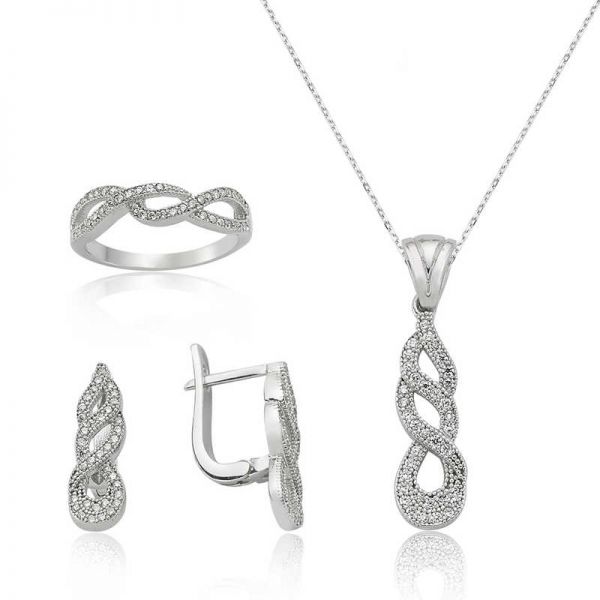 Gümüş Sonsuzluk Bayan Set