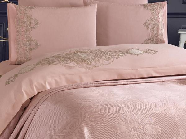 Fransız Güpürlü Çeyizlik Helena Pike Takımı Pudra