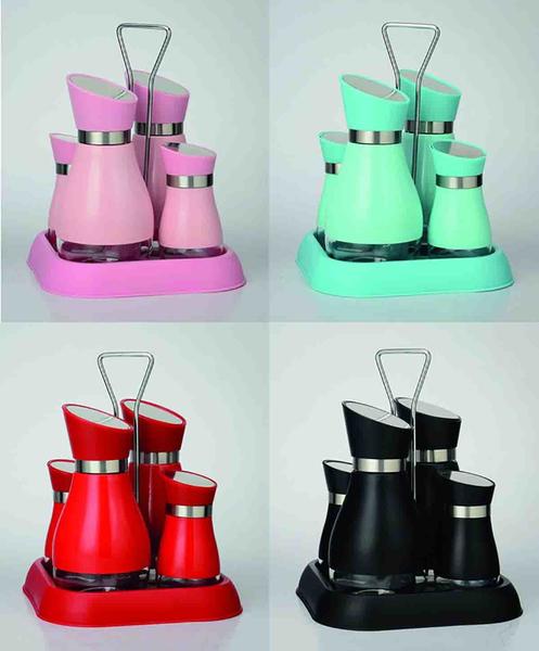 Schäfer Turkuaz 4'lü Yağlık Tuzluk Sirkelik Seti 5 Parça