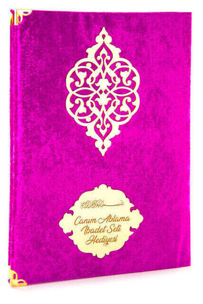 İsme Özel Anneler Günü Hediyesi Namaz Elbisesi Seti Fuşya