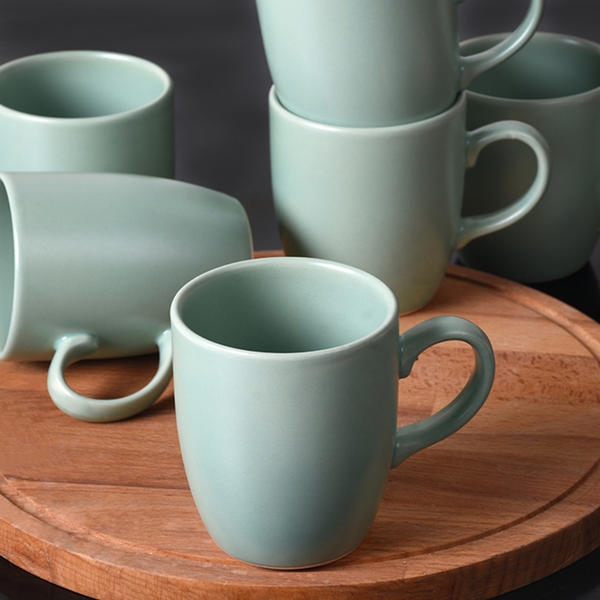 مج كلاود أخضر فاتح غير لامع 9 سم 6 قطع | كيراميكا