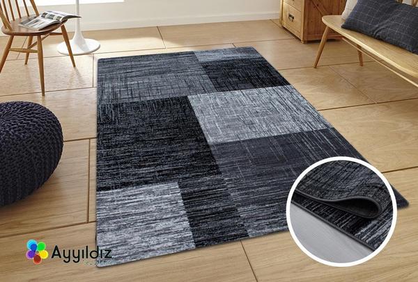 Ayıldız Plus Halı 100% PP Heatset 6mm 1400gr | Siyah | 8001Black