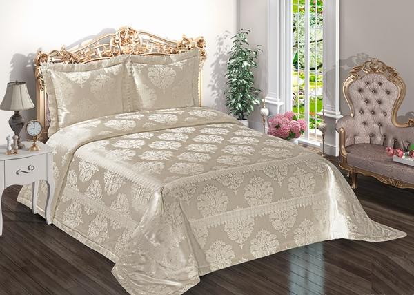 Belenay Çift Kişilik Yatak Örtüsü - Destan Krem