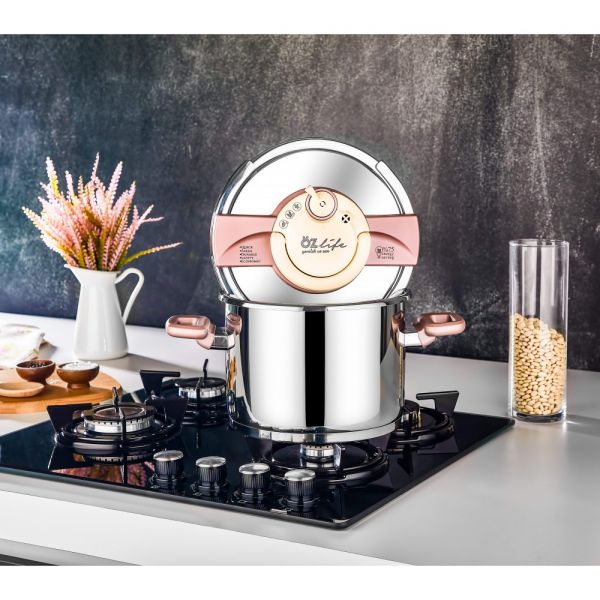 Öz Life | Gala Rose Düdüklü Tencere 2 Parça 8 Lt